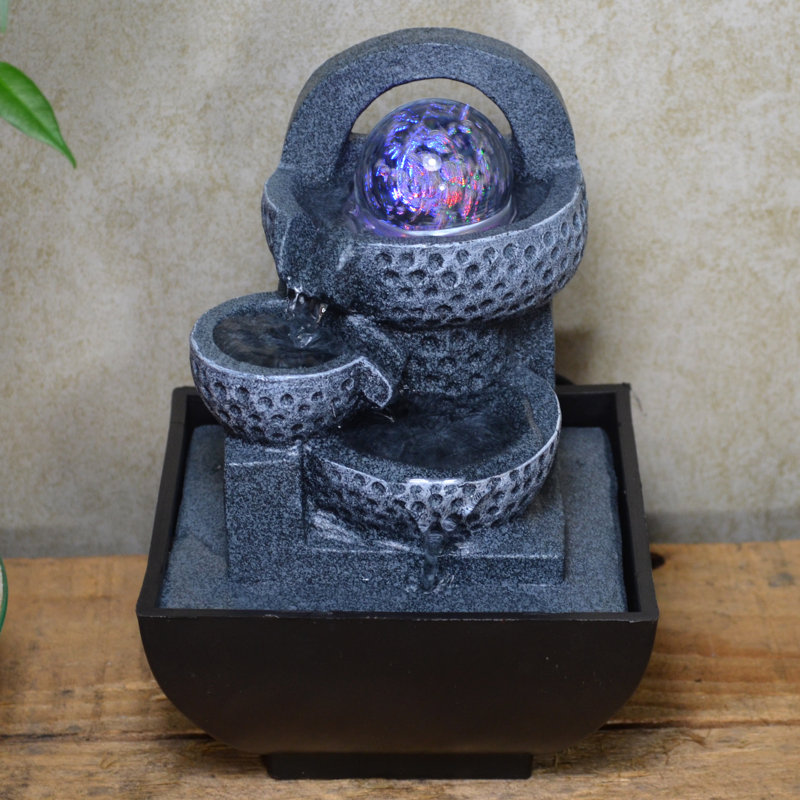 Indoor Rock Fountain with Lights