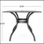 Table de salle à manger rectangulaire en fonte d'aluminium de 68 pouces AUSTIN, durable et élégante