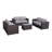 High-Density Polyethylene (HDPE) Wicker Fully Assembled 6 - Person Seating Group with Cushions