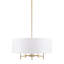 Lustre tambour 5 lumières blanc