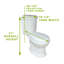 Toilette ronde à double chasse d'eau 0,8 GPF / 1,6 GPF Sheffield