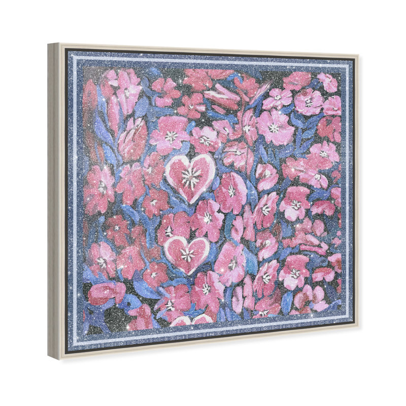 Yours Forever Canvas Fashion Print by Oliver Gal, Black Frame, 12 x 12, 41"H x 41"W, Silver Floater Frame