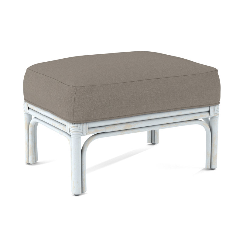 Boca Ottoman, Brown Geometric, 0456-33, Bisque