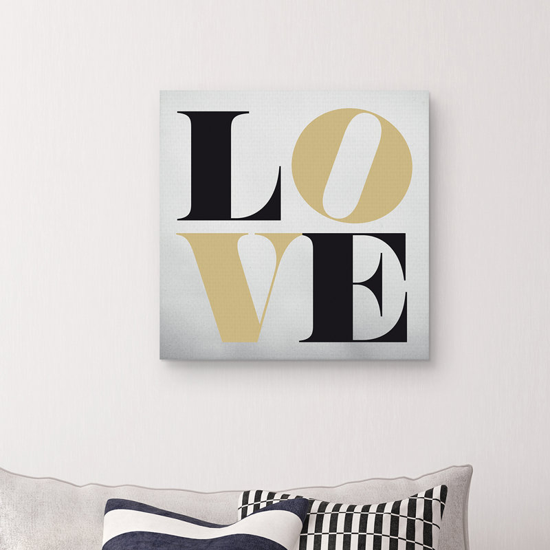« Love » par belle maison-reproduction d’art textuel sur toile tendue