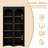 Free Standing 5 Tier Bookshelves, Bookcases Set Of 2, Farmhouse Two-Tone Storage Cabinet With Adjustable Shelves, Modern 72"H Kitchen Pantry Cabinet For Living Room, Home Office, Black