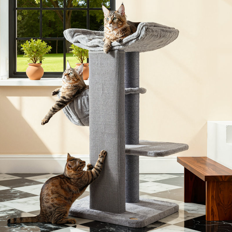 Arbre à chat H 44,5 po Modern