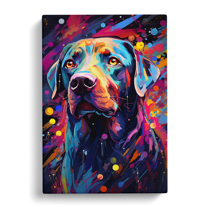 Labrador Retriever Futurism No.2 - Wrapped Canvas, 60cm H x 40cm W x 3cm D