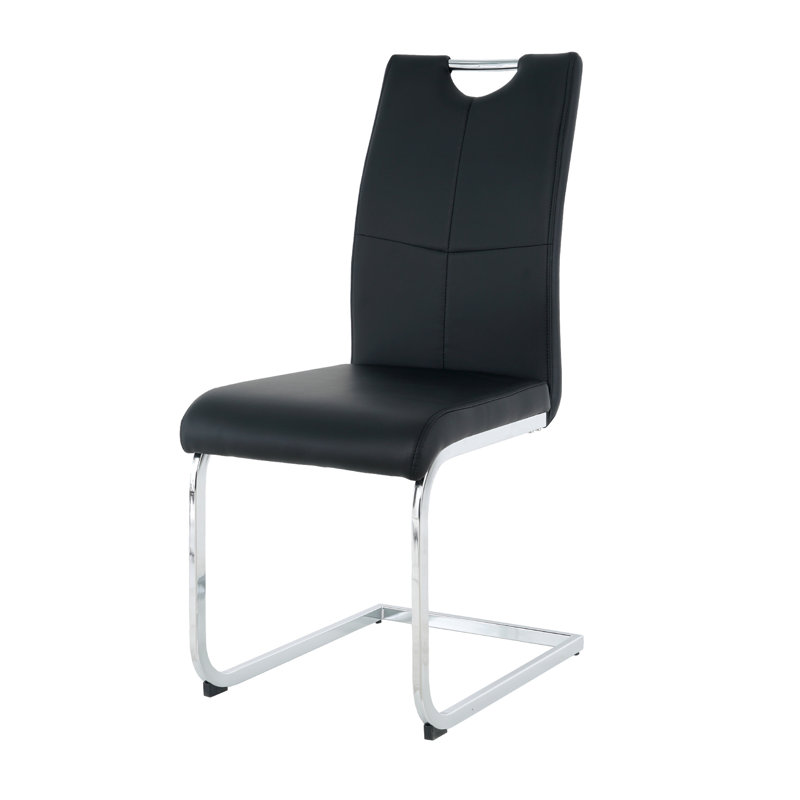 Chaises de salle à manger modernes avec siège rembourré en similicuir