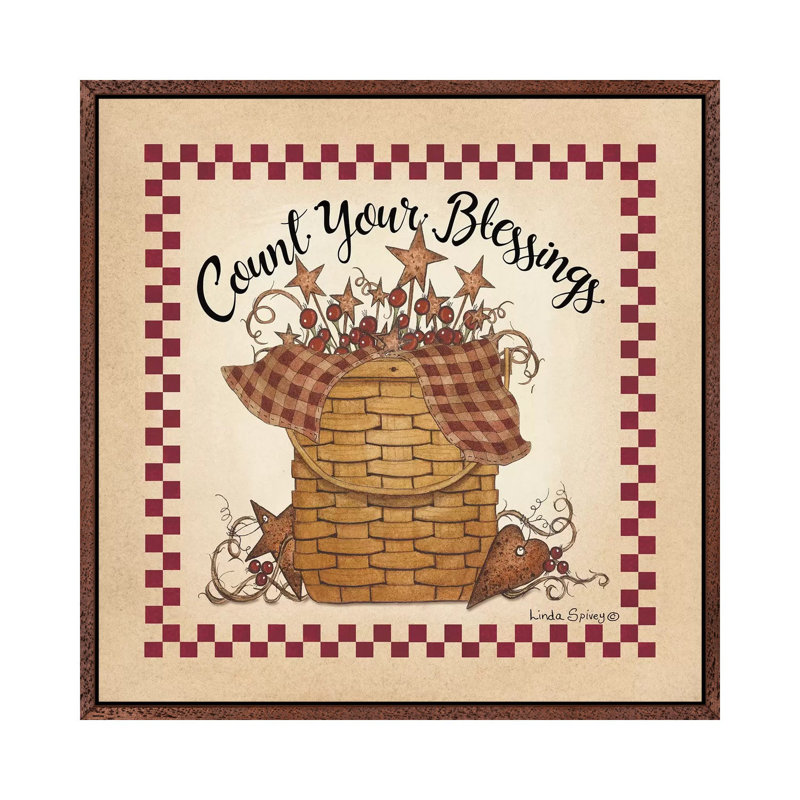 Count Your Blessings by Linda Spivey - Gallery-Wrapped Canvas Giclée on Canvas, 45.72 cm H x 45.72 cm W, Classic Wood Framed