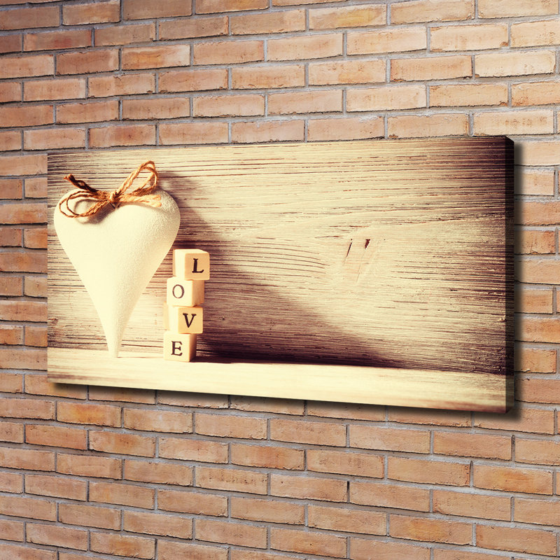 Love - Print on Canvas, Wrapped Canvas, 60cm H x 120cm W x 2cm D