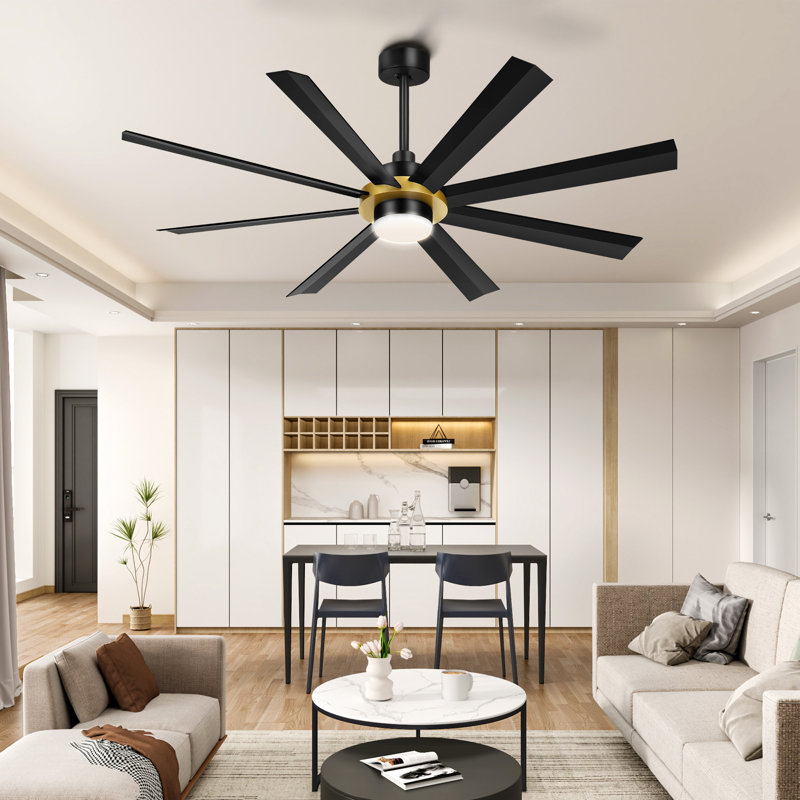 Wrought Studio™ 8-blade Ceiling Fan with Light and Remote