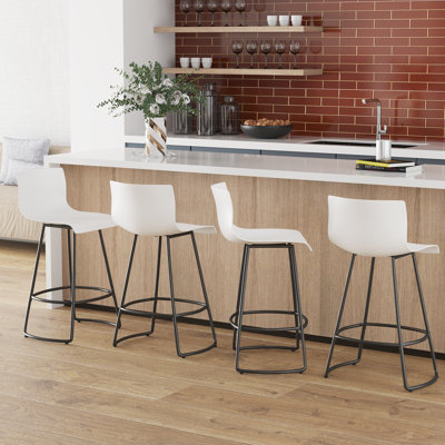Cleek Swivel Counter Stool with Metal Frame