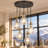 Hooman 5 - Light Cluster Teardrop Pendant 15" Ceiling Flush Mount Chandelier