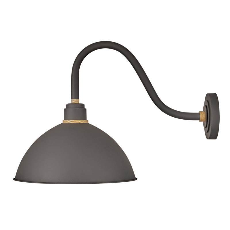 Foundry Wall Mount Outdoor Barn Light, Black, 18" H x 16" W x 26" D