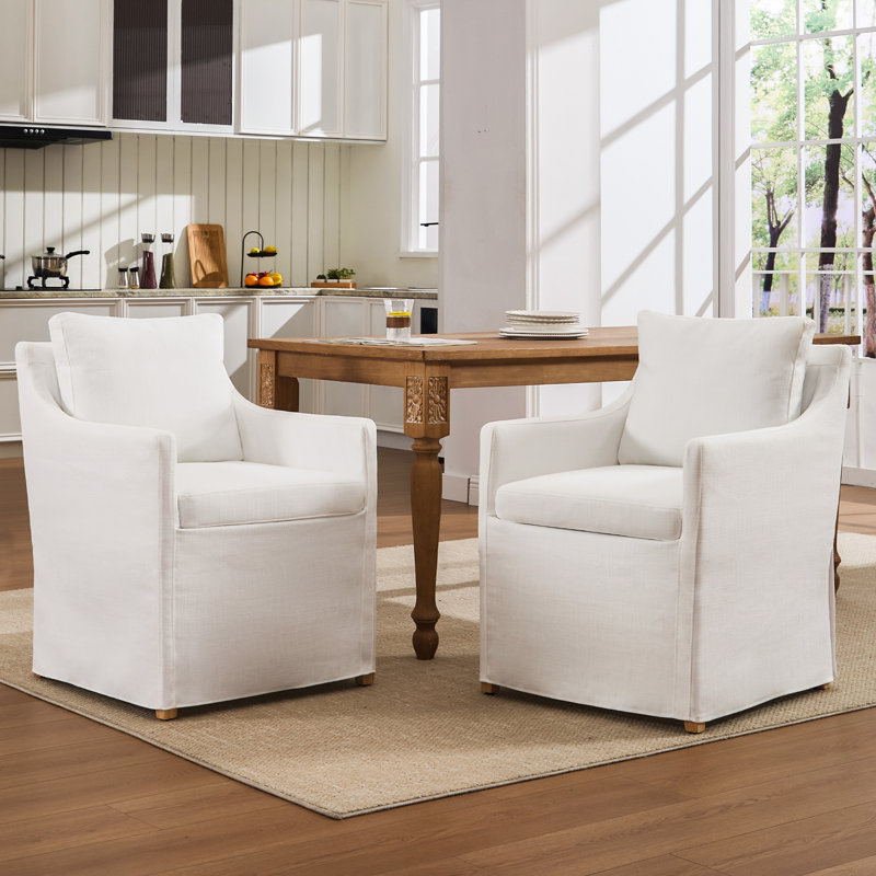 Linen Upholstered Armchair, Beige