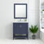 Miroir de salle de bain moderne et contemporain à cadre rectangulaire bleu marine l 28 po x H 32 po Bernharda-1211265032-1211265037