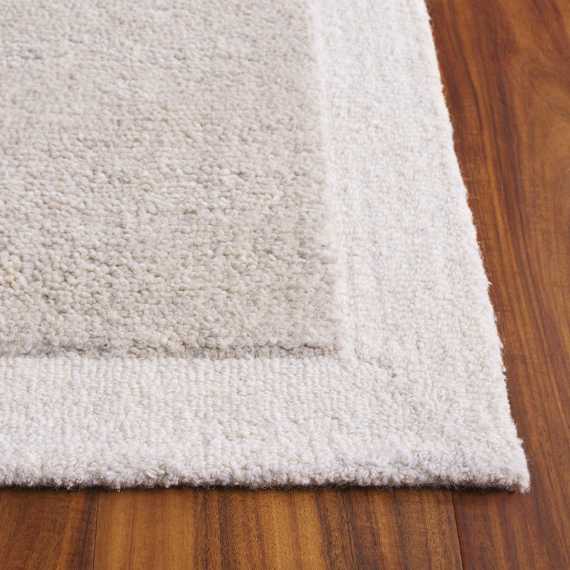Laine touffetée à la main Metro; Tapis d'intérieur en coton de couleur unie, Rectangle 6 pi x 9 pi