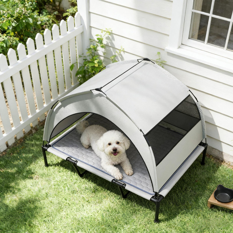 Lit surélevé pour animal de compagnie, lit surélevé pour chien portable, 37" H x 41.7" W x 29.9" D