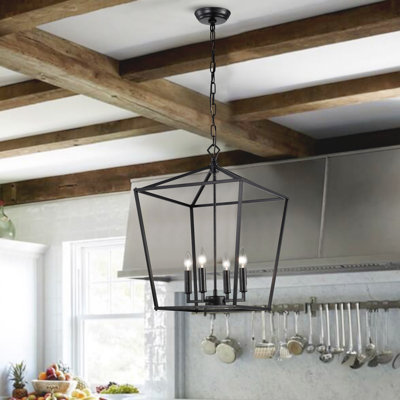 Luminaire suspendu géométrique à 4 lumières Aspen