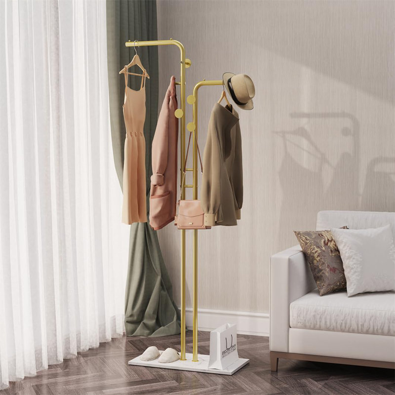 Haralson Metal Freestanding 5 - Hook Coat Rack