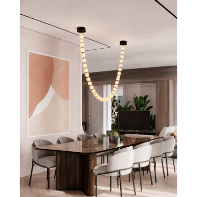 Lustre moderne à perles 30 lumières DEL