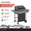Barbecue au gaz propane liquide autoportant à 4 brûleurs Megamaster