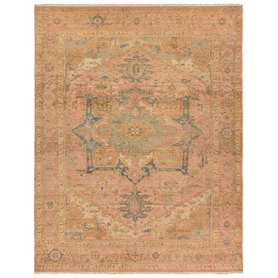 Jaipur Living Arborea CIC01 Handknotted Traditional Pink and Yellow Area Rug (10'x14')