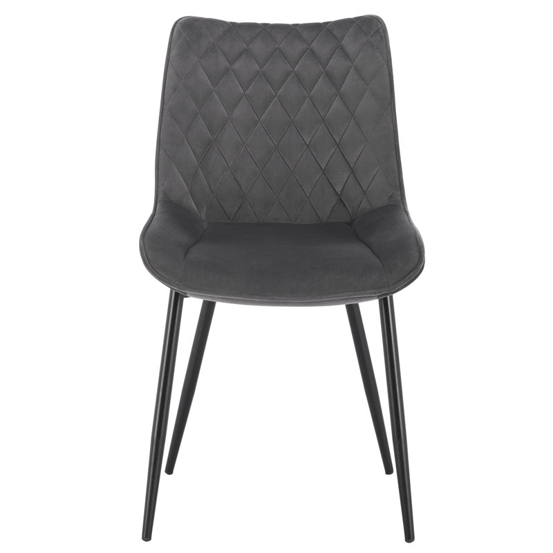 Toombs Upholstered Dining Chair, Dark Grey