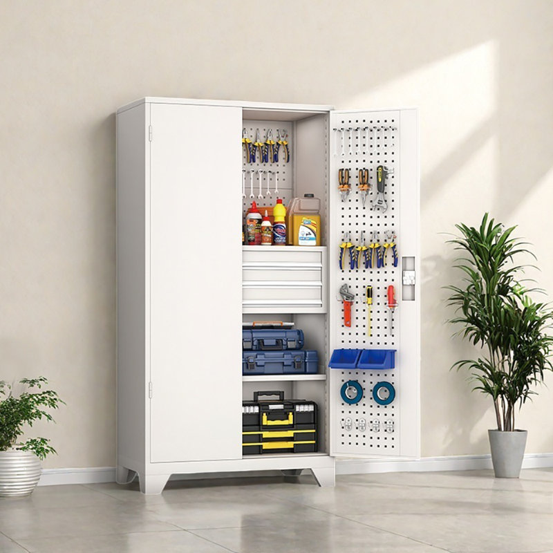 Garage Storage Locker Parking Lockers, White