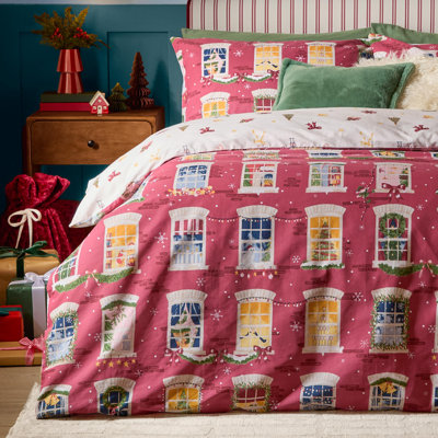 Christmas Eve No Pattern Duvet Cover Set