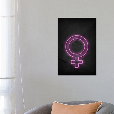 Womano Neon by Durro Art - Floater Frame Print on Canvas