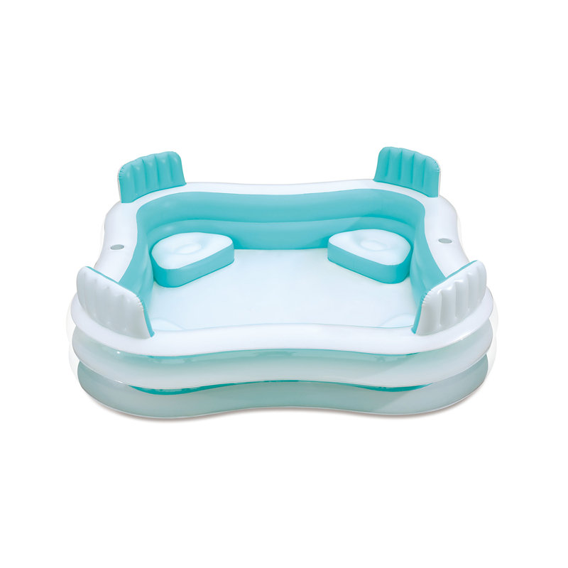 Summer Waves Resin Square Inflatable Pool 14'' H x 240'' W x 240'' L