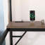 Lit mezzanine double en métal avec bureau, lit mezzanine en métal avec éclairage DEL et station de charge