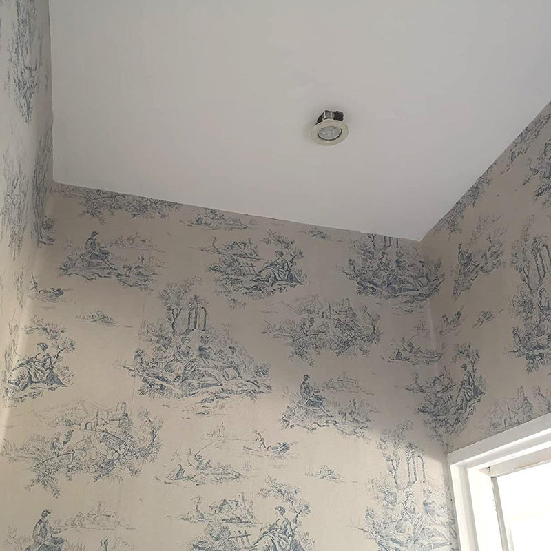 Toile De Jouy Wallpaper Traditional Country Scene Vintage Classic Décor Blue