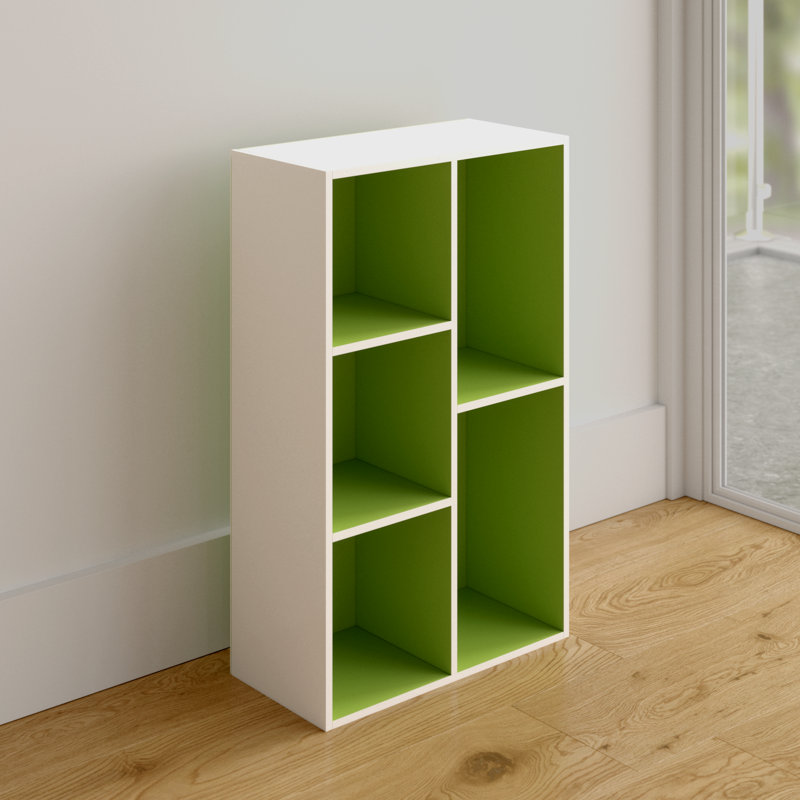 Kaidence Bookcase, White/Green