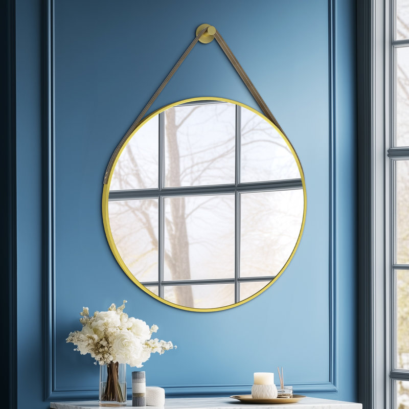 Miroir mural 28 po, Doré, 27,56 po x 27,56 po