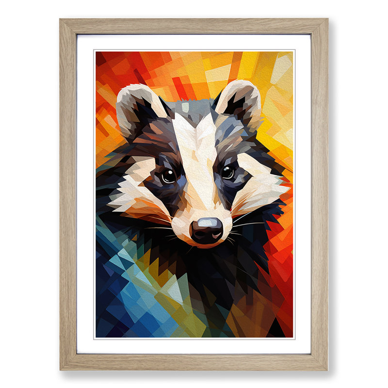 Single Picture Frame Print on Wood, 46cm H x 34cm W, Oak Framed