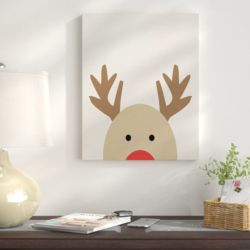 " Reindeer ", 10" H x 8" W, Wrapped Canvas