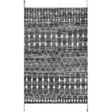 Geometric Area Rug in Charcoal