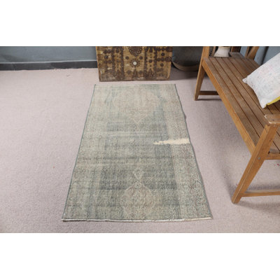 Tapis turc fait à la main pour couloir et décor bohème de style rustique avec un motif de tapis antique