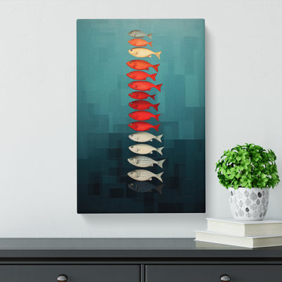 Fish Minimalism - Wrapped Canvas Print