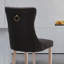 Chaise de salle à manger rembourrée haut de gamme en velours capitonné-844695603-844695595