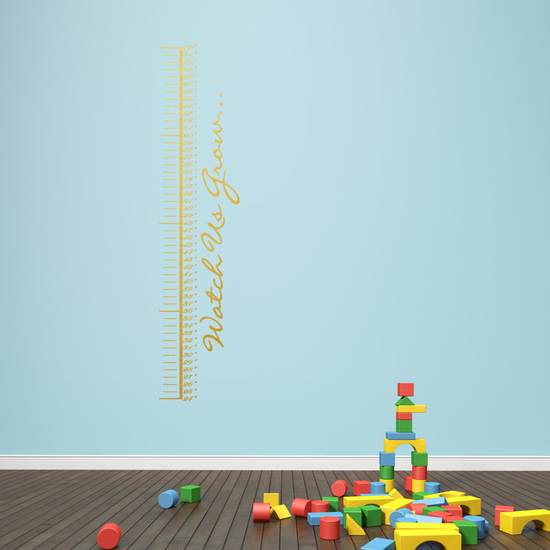 Growth Chart Decals, Gold