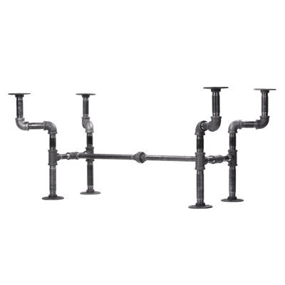 Ensemble de base de bureau robuste en acier noir Ingoul