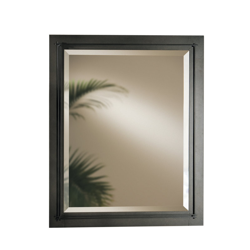 Metra Industrial Beveled Bathroom/Vanity Mirror, Dark Smoke, 28" H x 22" W