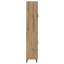  Highboard Black Oak 69.5 X 34 X 180 Cm Engineered Wood-815631138