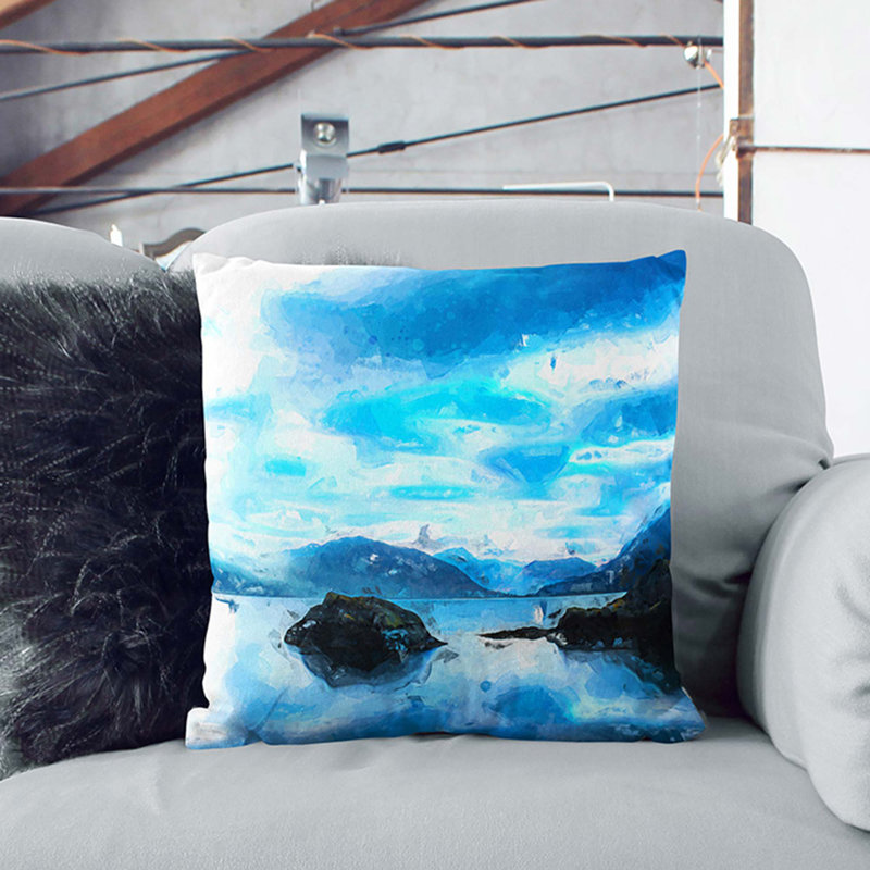 Abstract Square Throw Cushion, 40cm H x 40cm W x 15cm D
