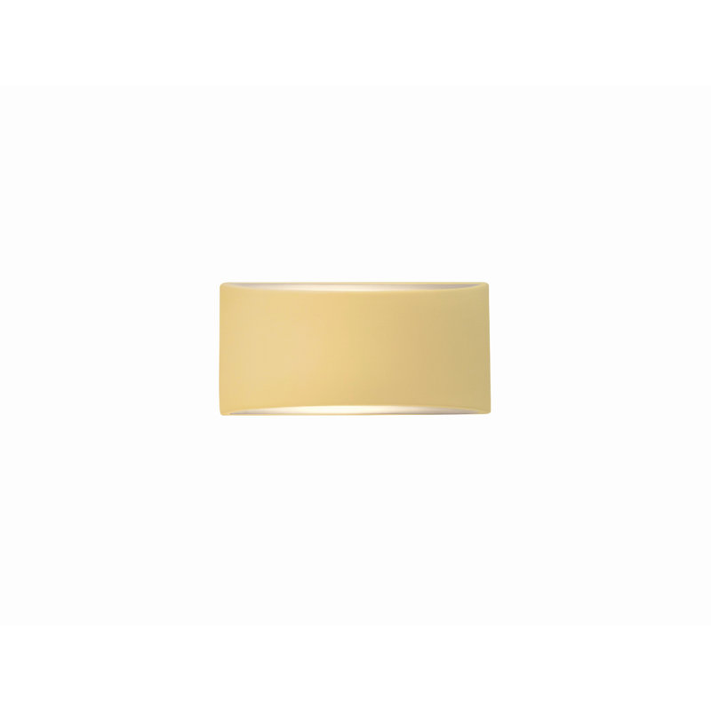 Applique murale en céramique Beda, Incandescent, H 5 po x l 10 po x P 4 po, Jaune atténué