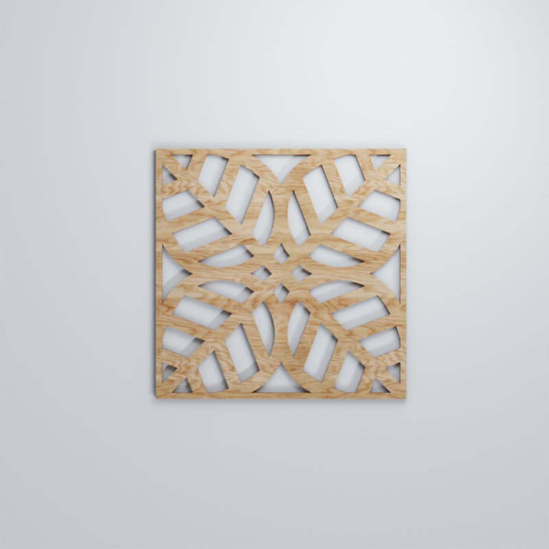 Panneaux muraux décoratifs en bois Garland, Chêne rouge, H 11 3/8 po x l 11 3/8 po x P 1/4 po