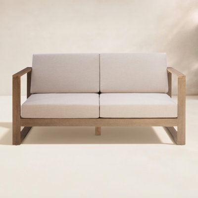 Cove 63" Eucalyptus Wood Patio Loveseat